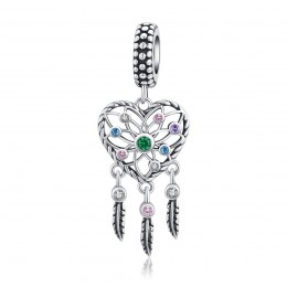 Talisman argint Heart Dream Catcher